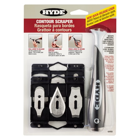 Hyde Hyde 1 in. W Stainless Steel Contour Scraper Kit 10450